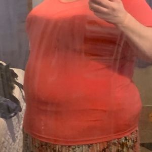 Coral pink color blouse very soft and stretchy